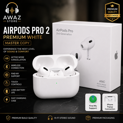 Premium White Airpods Pro 2 Master++